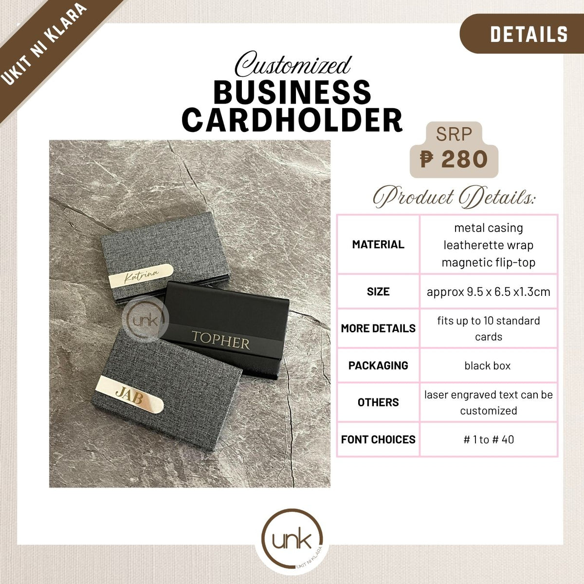 UNK - Business Cardholder Customized
