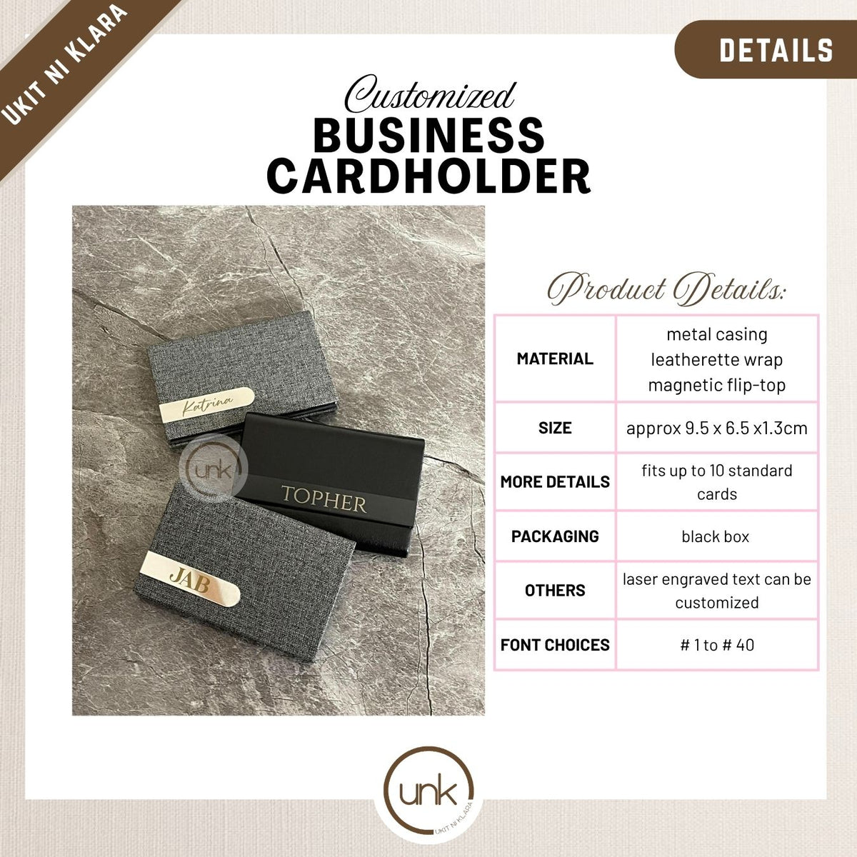UNK - Business Cardholder Customized